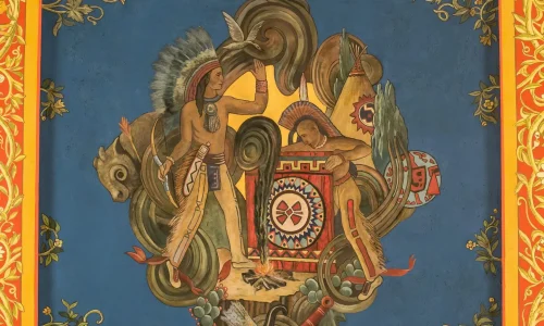 Explore the history of human communication through 100 Barclay’s ceiling murals