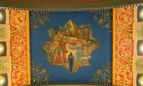 Explore the history of human communication through 100 Barclay’s ceiling murals