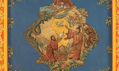 Explore the history of human communication through 100 Barclay’s ceiling murals