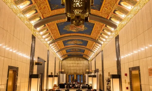 Explore the history of human communication through 100 Barclay’s ceiling murals